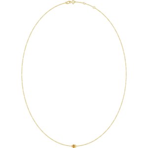 10K Yellow Gold Natural Citrine 1-Station 16-18" Necklace – image 2
