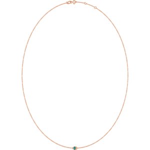 14K Rose Gold Lab-Grown Alexandrite 1-Station 16-18" Necklace – image 2