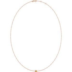 14K Rose Gold Natural Citrine 1-Station 16-18" Necklace – image 2