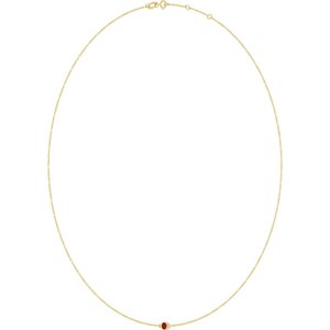 10K Yellow Gold Natural Ruby 1-Station 16-18" Necklace – image 2