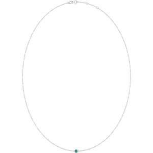 10K White Gold Natural Alexandrite 1-Station 16-18" Necklace – image 2