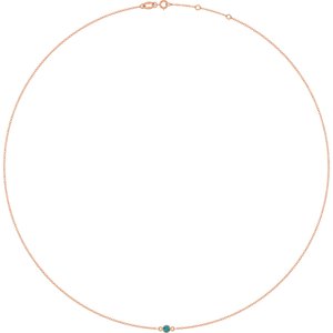 14K Rose Gold Lab-Grown Alexandrite 1-Station 16-18" Necklace