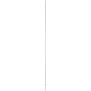 14K White Gold Natural Peridot 3-Station 16-18" Necklace – image 3