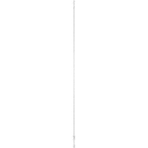 10K White Gold 3 mm Round Bezel-Set 3-Station 16-18" Necklace Mounting – image 6