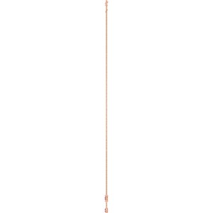 14K Rose Gold Natural Amethyst 3-Station 16-18" Necklace – image 3