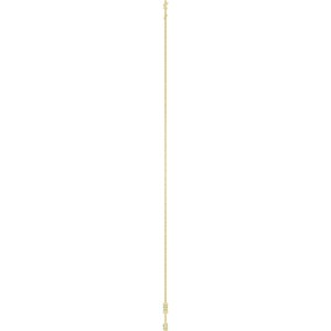 14K Yellow Gold Natural Blue Zircon 3-Station 16-18" Necklace – image 3