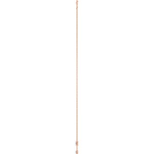 14K Rose Gold Natural Blue Sapphire 3-Station 16-18" Necklace – image 3