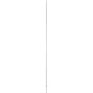 14K White Gold Natural Aquamarine 3-Station 16-18" Necklace – image 3
