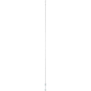 10K White Gold Natural Blue Zircon 3-Station 16-18" Necklace – image 3