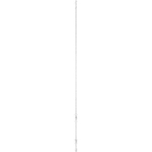 14K White Gold 3 mm Round Bezel-Set 5-Station 16-18" Necklace Mounting – image 6