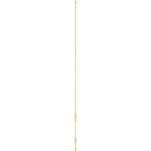 14K Yellow Gold 3 mm Round Bezel-Set 5-Station 16-18" Necklace Mounting – image 6