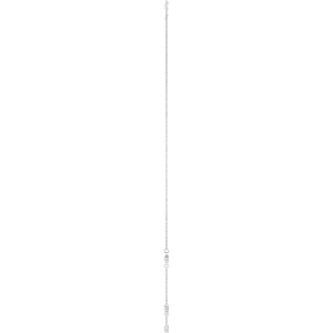 14K White Gold 3 mm Round Bezel-Set 5-Station 16-18" Necklace Mounting – image 5