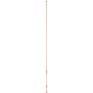 14K Rose Gold 3 mm Round Bezel-Set 5-Station 16-18" Necklace Mounting – image 6