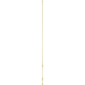 10K Yellow Gold 3 mm Round Bezel-Set 5-Station 16-18" Necklace Mounting – image 5