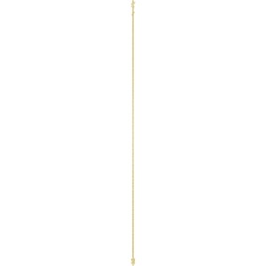 14K Yellow Gold 3 mm Round Bezel-Set 2-Station 16-18" Necklace Mounting – image 6