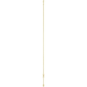 14K Yellow Gold 3 mm Round Bezel-Set 4-Station 16-18" Necklace Mounting – image 5