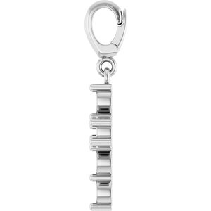14K White Gold 3.2 mm Round Cross Charm/Pendant Mounting – image 6