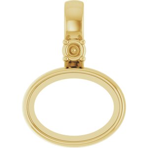 10K Yellow Gold 8x6 mm Oval Cabochon Pendant Mounting – image 2