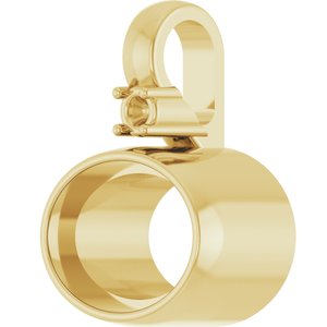 14K Yellow Gold 8x6 mm Oval Cabochon Pendant Mounting – image 4