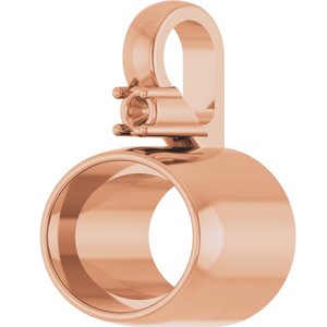 14K Rose Gold 8x6 mm Oval Cabochon Pendant Mounting – image 4