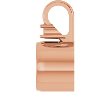 14K Rose Gold 8x6 mm Oval Cabochon Pendant Mounting – image 6