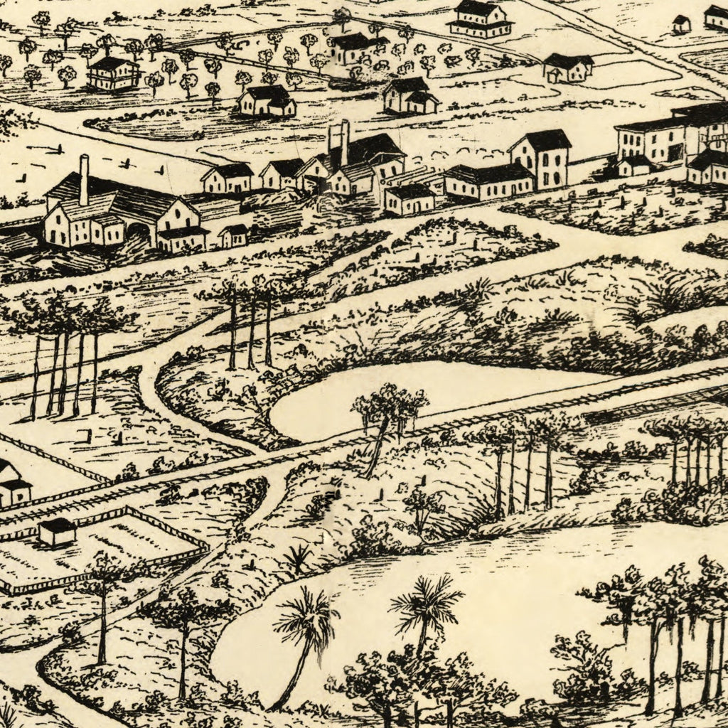Vintage Map of Longwood, Florida 1885