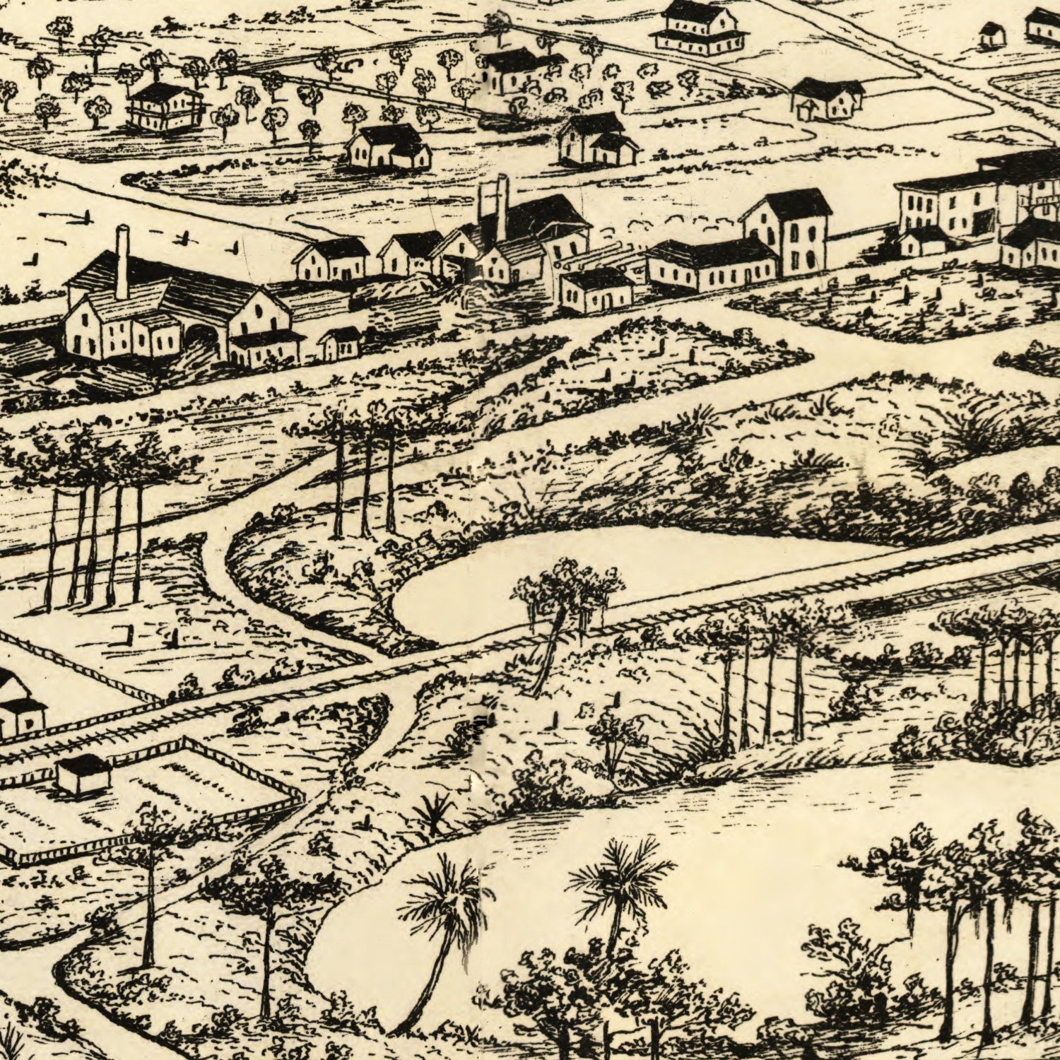 Vintage Map of Longwood, Florida 1885