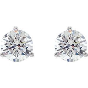 14K White Gold 1/2 CTW Natural Diamond Stud Earrings – image 2