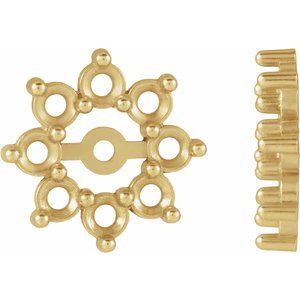 18K Yellow Gold Earring Jacket Mounting – image 2