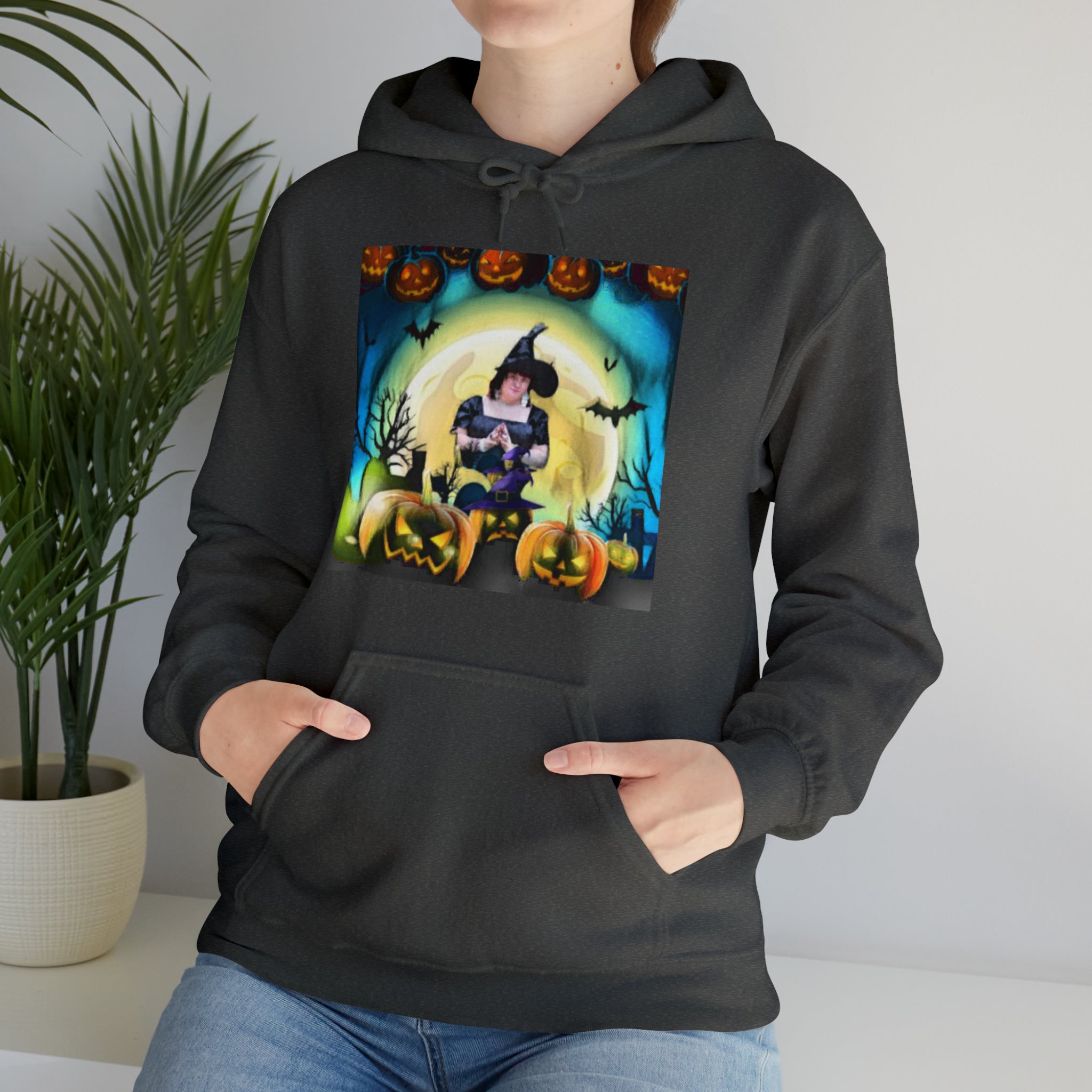 Scary Witch Unisex Heavy Blend™ Hooded Sweatshirt up to 5XL