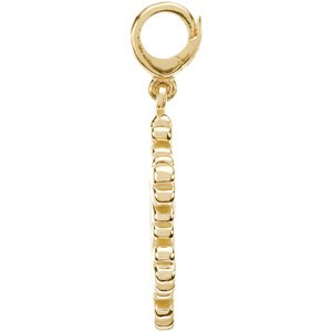 14K Yellow Gold Snowflake Charm/Pendant – image 2