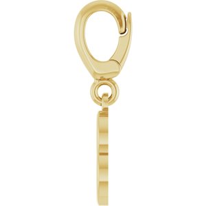 18K Yellow Gold-Plated Sterling Silver Initial B Charm/Pendant – image 3
