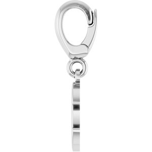 14K White Gold Initial C Charm/Pendant – image 3