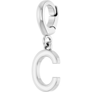 14K White Gold Initial C Charm/Pendant – image 2