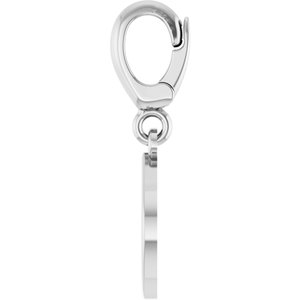 14K White Gold Initial D Charm/Pendant – image 3