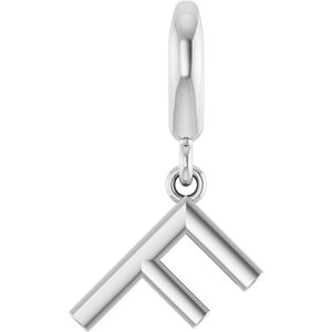 Sterling Silver Initial F Charm/Pendant