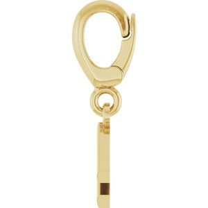 18K Yellow Gold-Plated Sterling Silver Initial F Charm/Pendant – image 3