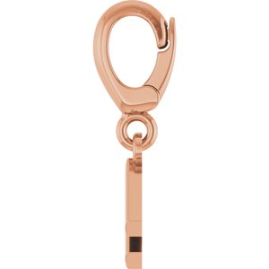 14K Rose Gold Initial F Charm/Pendant – image 3