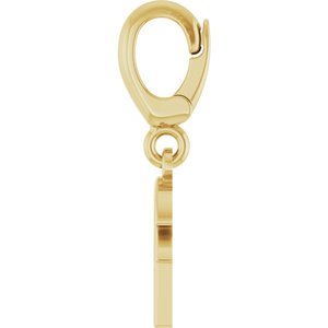 18K Yellow Gold-Plated Sterling Silver Initial G Charm/Pendant – image 3