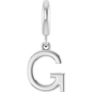 Platinum Initial G Charm/Pendant