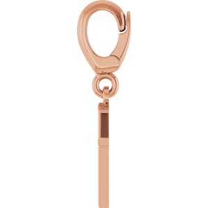14K Rose Gold Initial H Charm/Pendant – image 3