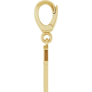 18K Yellow Gold-Plated Sterling Silver Initial H Charm/Pendant – image 3
