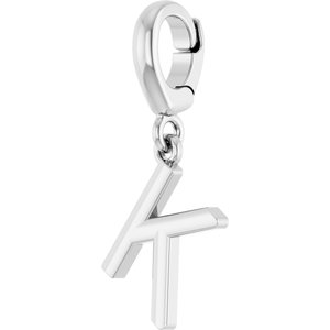 Sterling Silver Initial K Charm/Pendant – image 2
