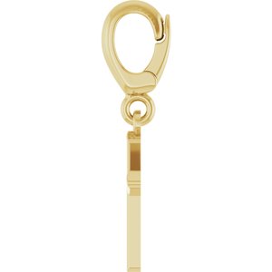 14K Yellow Gold Initial K Charm/Pendant – image 3