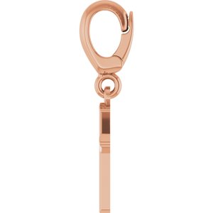 14K Rose Gold Initial K Charm/Pendant – image 3