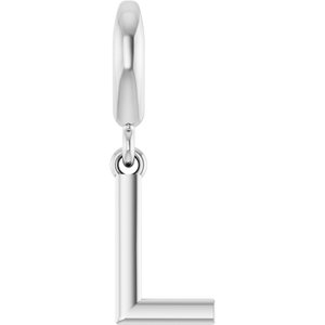 14K White Gold Initial L Charm/Pendant