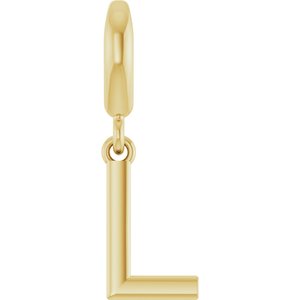 18K Yellow Gold-Plated Sterling Silver Initial L Charm/Pendant