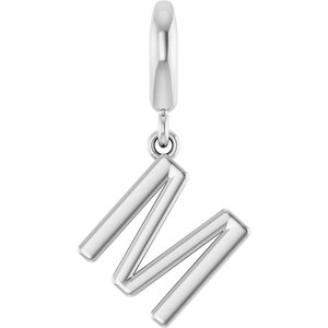 14K White Gold Initial M Charm/Pendant