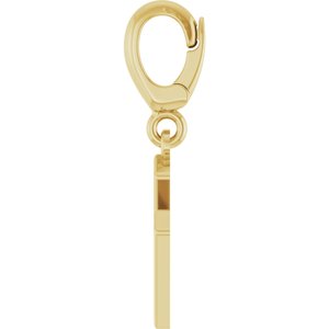 14K Yellow Gold Initial M Charm/Pendant – image 3