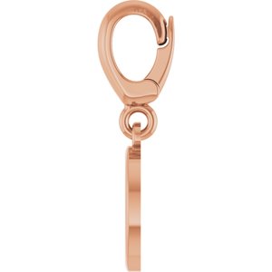 14K Rose Gold Initial O Charm/Pendant – image 3